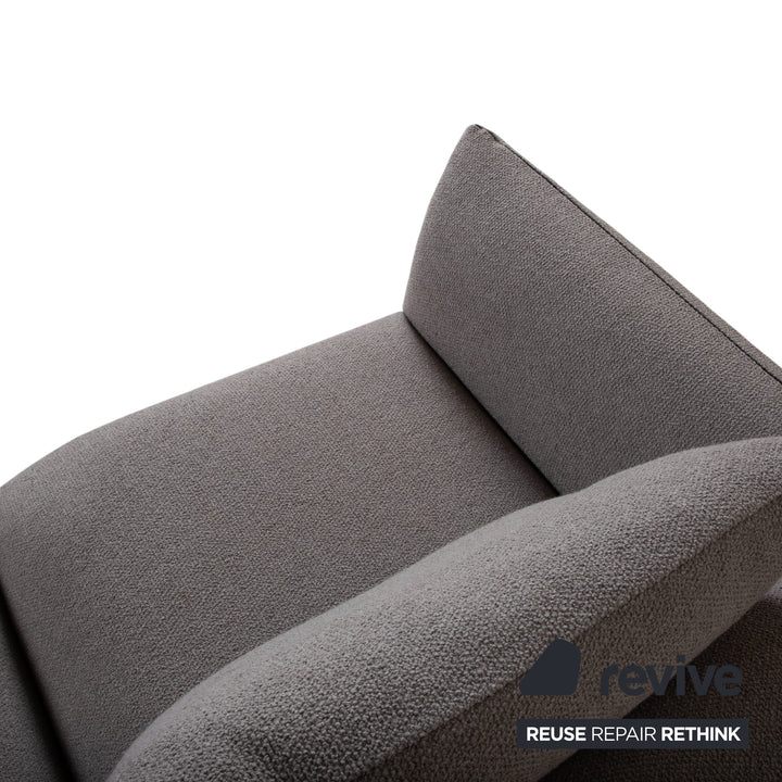 COR Jalis 21 Garnitur Stoff Zweisitzer Hocker Grau Sofa Couch