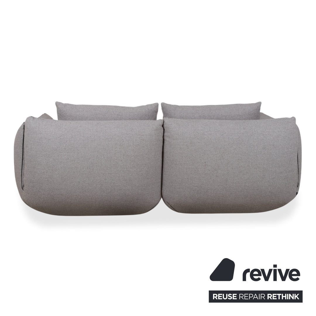 COR Jalis 21 Garnitur Stoff Zweisitzer Hocker Grau Sofa Couch