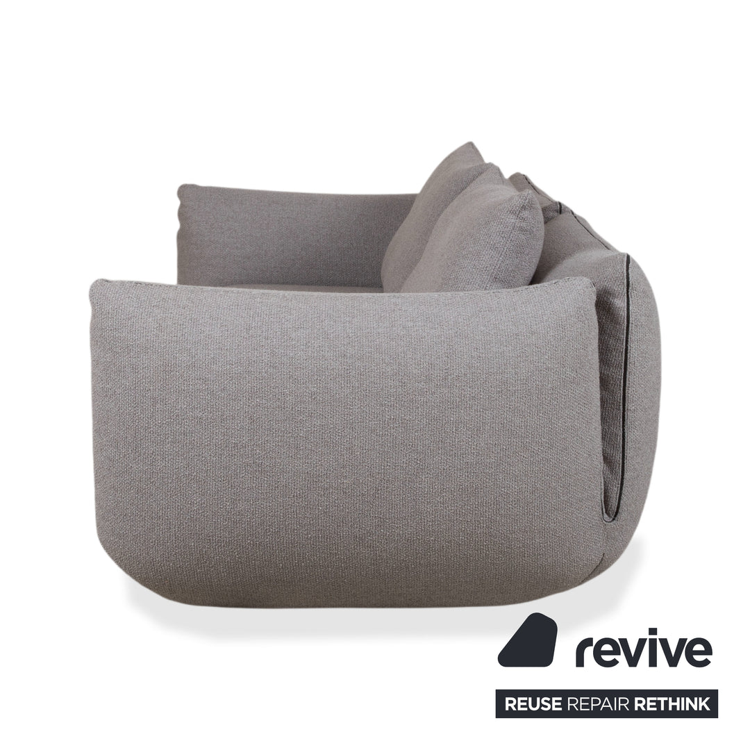 COR Jalis 21 Garnitur Stoff Zweisitzer Hocker Grau Sofa Couch