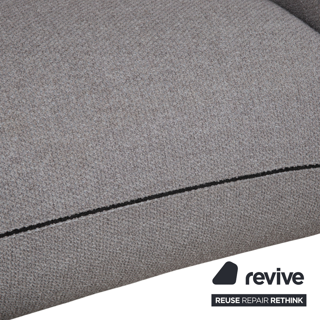 COR Jalis 21 Fabric Two-Seater Grey Sofa Couch
