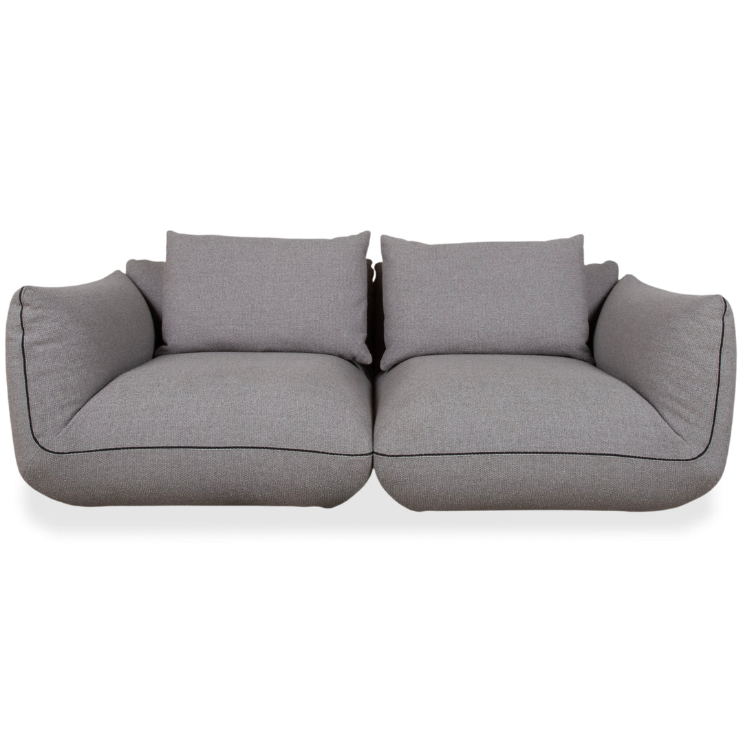 COR Jalis 21 Fabric Two-Seater Grey Sofa Couch