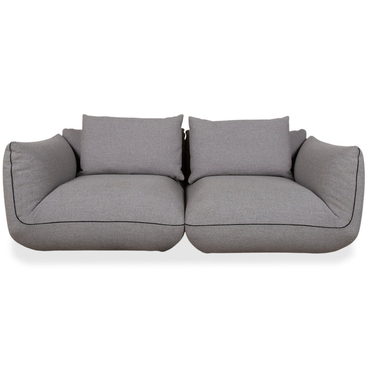 COR Jalis 21 Fabric Two-Seater Grey Sofa Couch