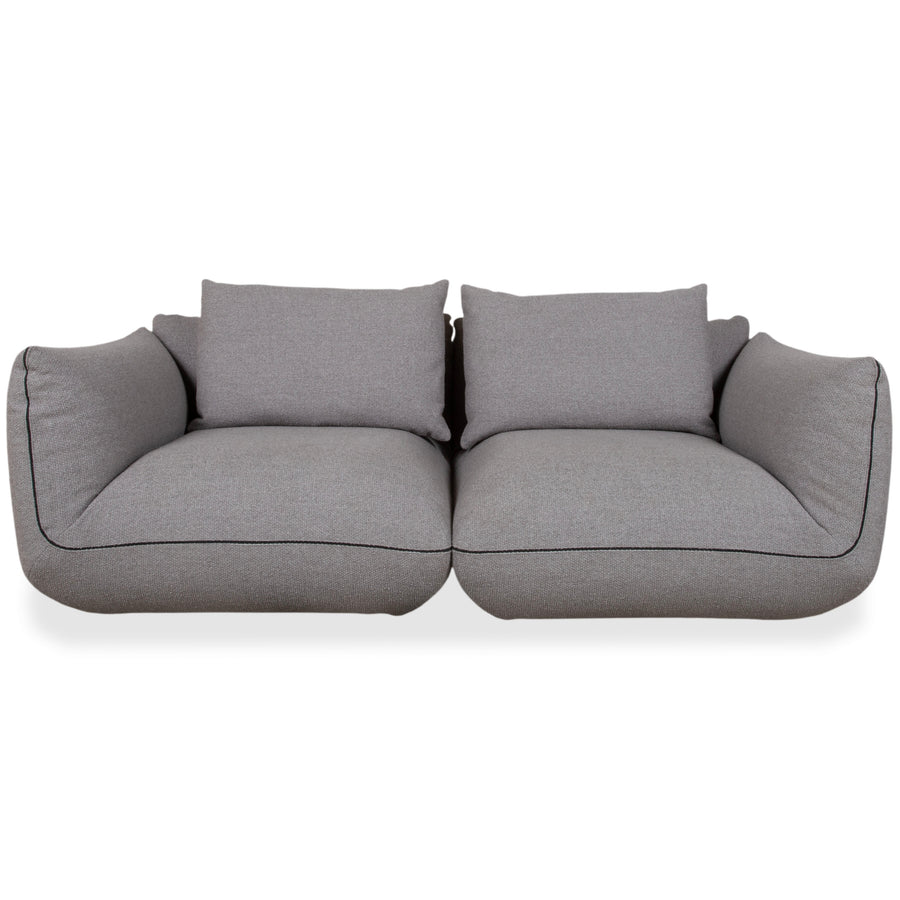 COR Jalis 21 Fabric Two-Seater Grey Sofa Couch