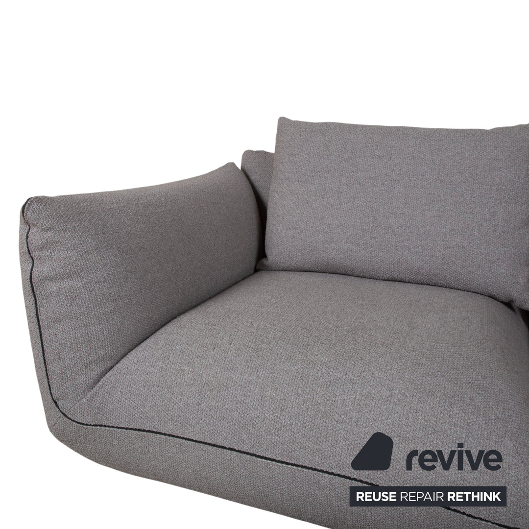 COR Jalis 21 Fabric Two-Seater Grey Sofa Couch