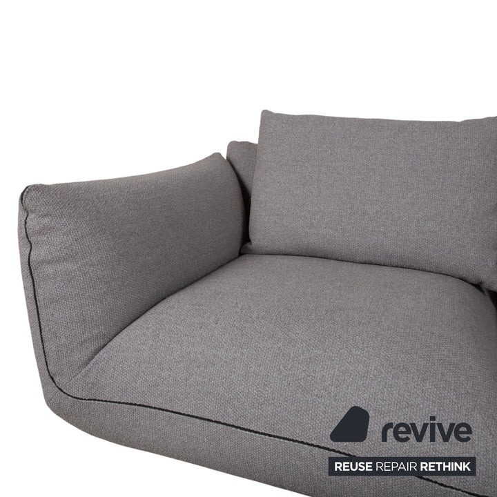 COR Jalis 21 Fabric Two-Seater Grey Sofa Couch