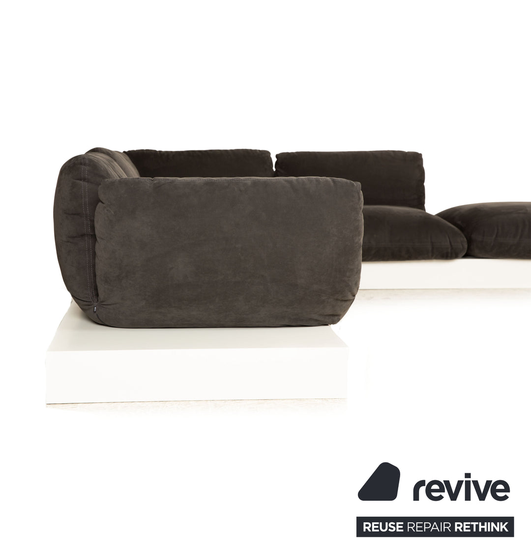 Cor Jalis Stoff Ecksofa Grau Sofa Couch