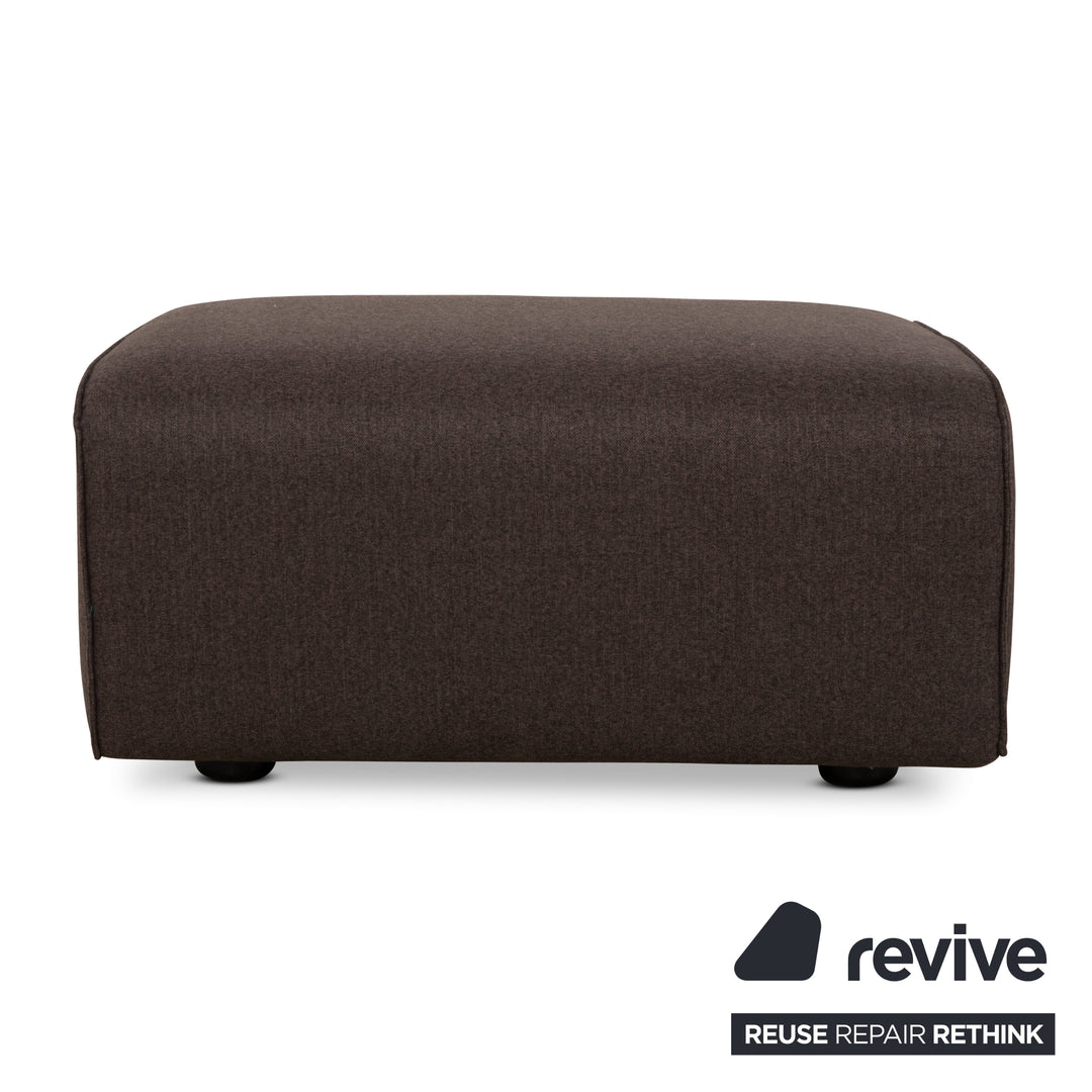 Tabouret en tissu Cor Kelp Gris Marron Nouvelle housse