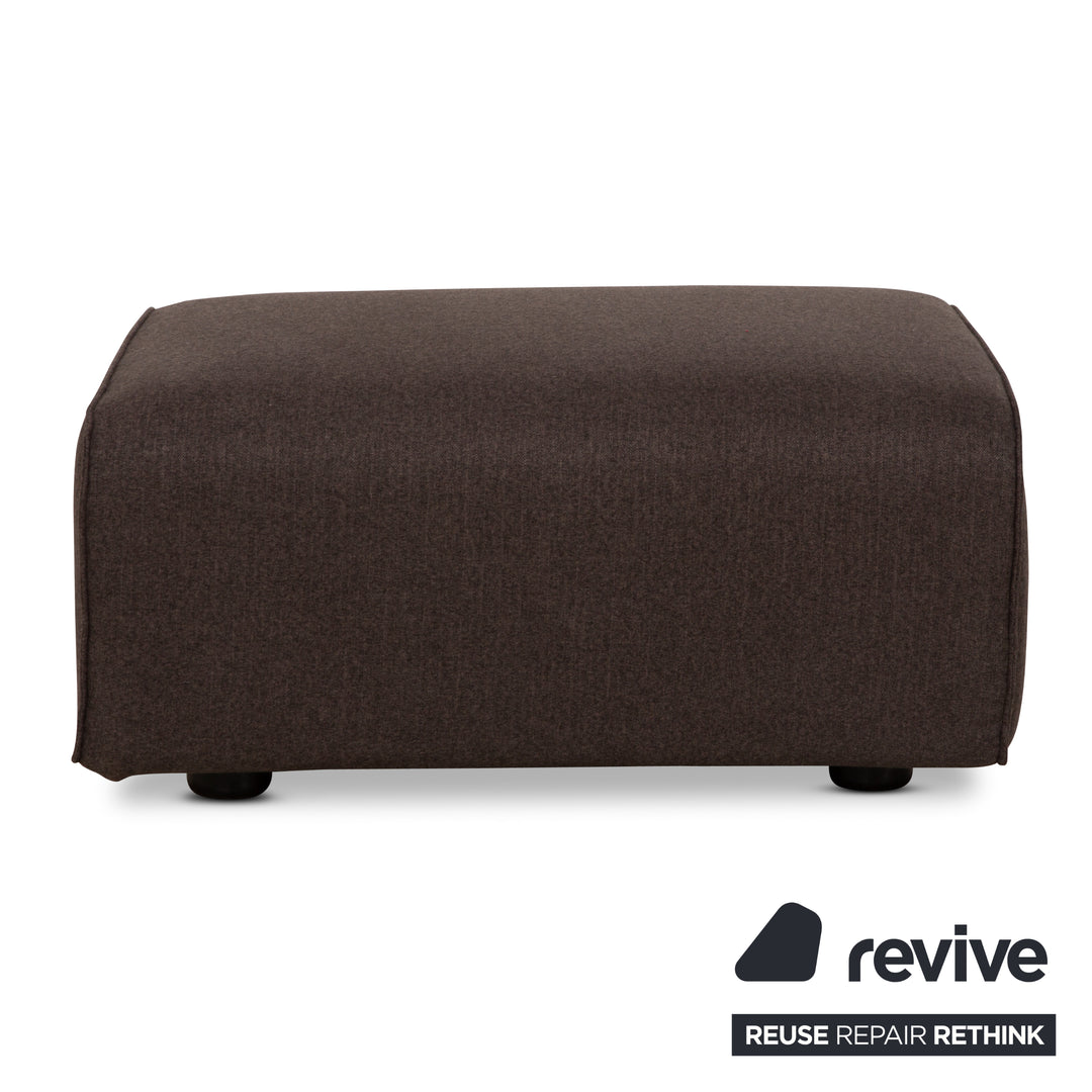 Tabouret en tissu Cor Kelp Gris Marron Nouvelle housse