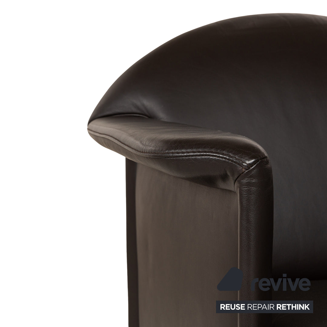 Cor Logo Leather Armchair Brown