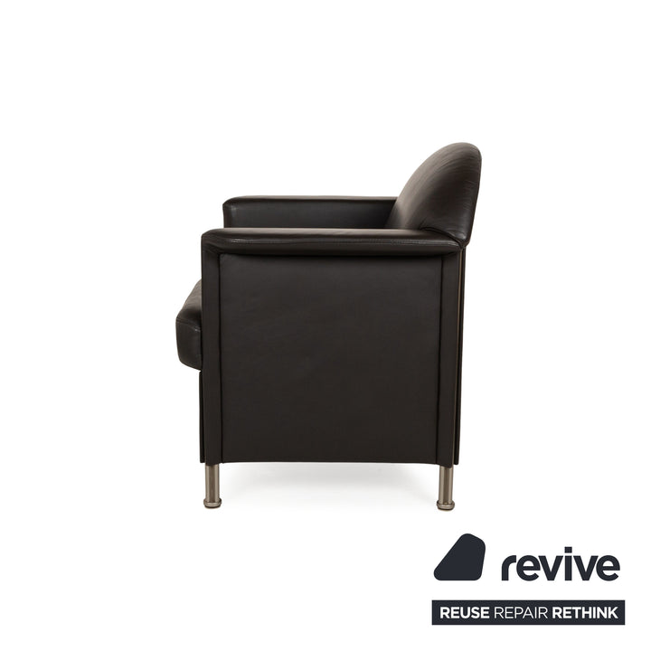 Cor Logo Leather Armchair Brown