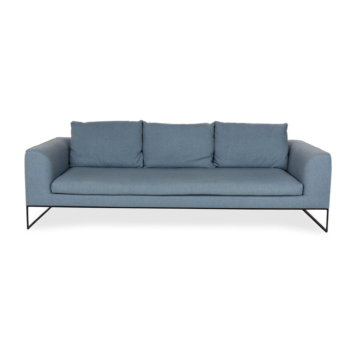Cor Mell Stoff Dreisitzer Blau Hellblau Grau Sofa Couch