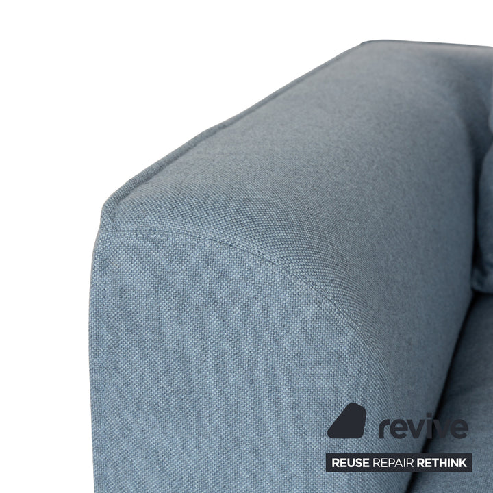 Cor Mell Stoff Dreisitzer Blau Hellblau Grau Sofa Couch