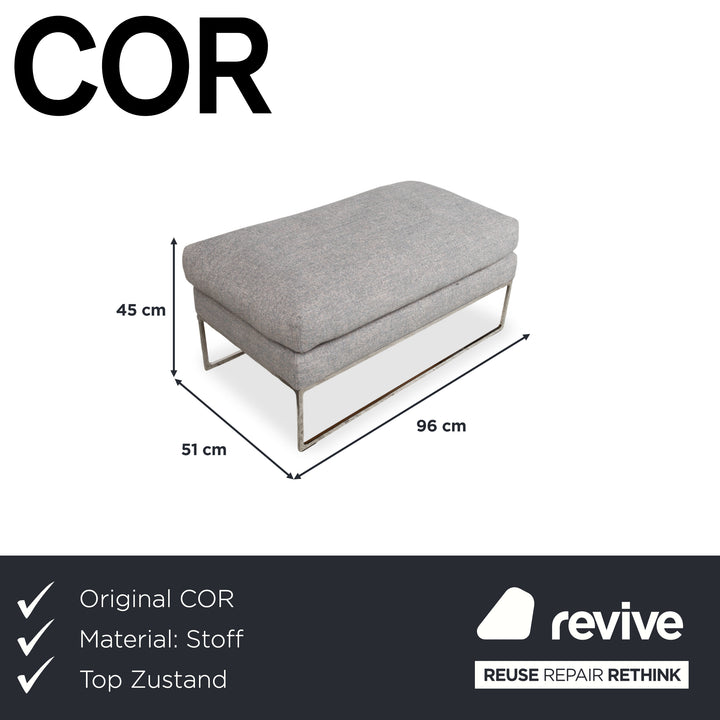 COR Mell Stoff Hocker Grau