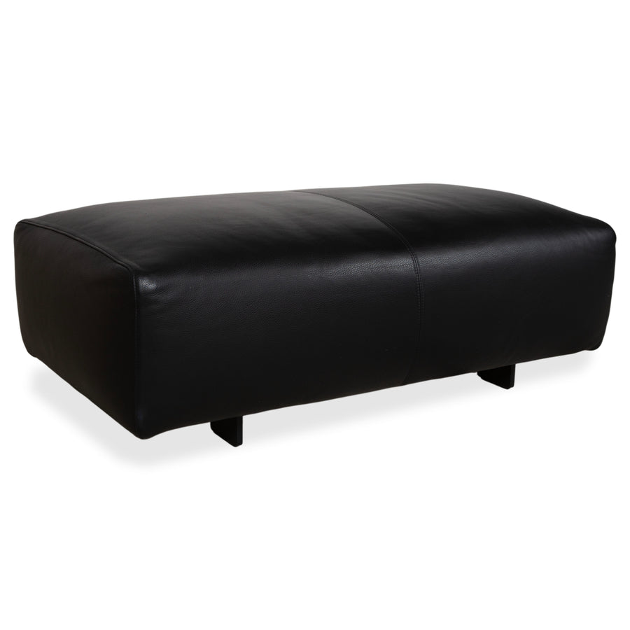 COR Moss Leder Hocker Schwarz