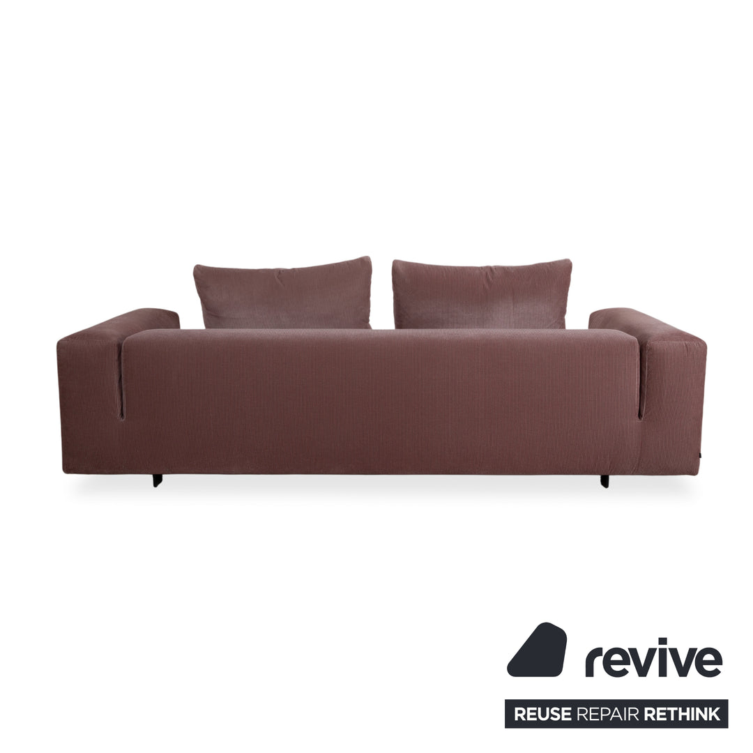 Cor Moss Stoff Cord Dreisitzer Rosa Mauve Sofa Couch