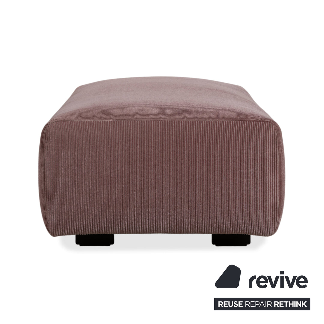 COR Moss Stoff Cord Hocker Rosa Mauve