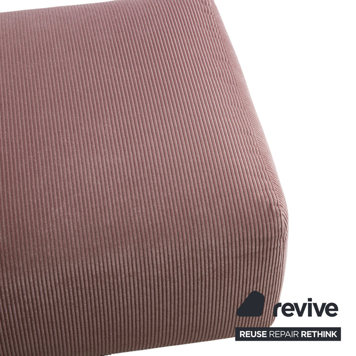COR Moss Stoff Cord Hocker Rosa Mauve