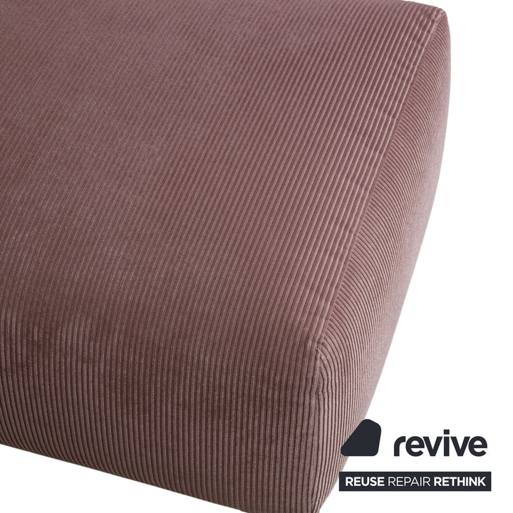 COR Moss Stoff Cord Hocker Rosa Mauve