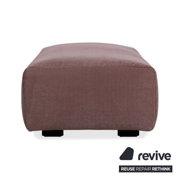 COR Moss Stoff Cord Hocker Rosa Mauve
