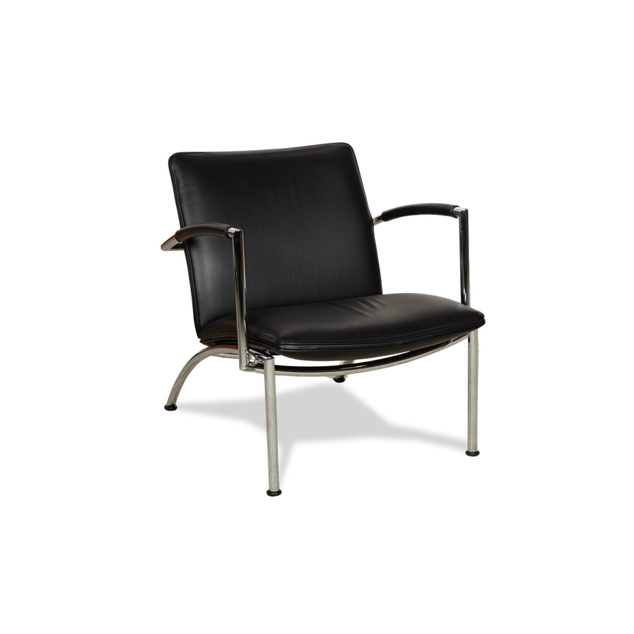 Cor Pando Leather Armchair Black