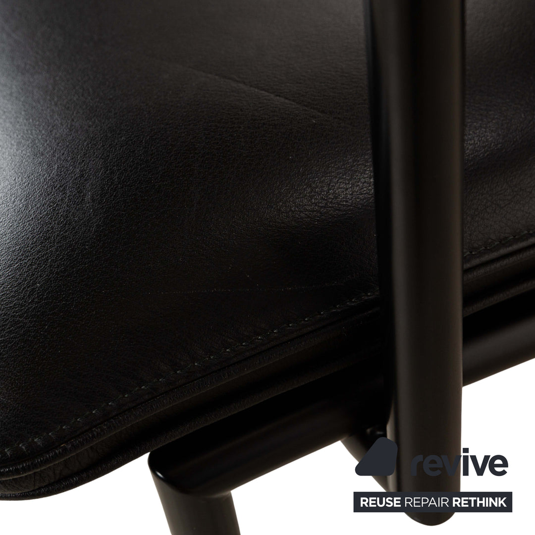 Cor Pando Leather Armchair Black