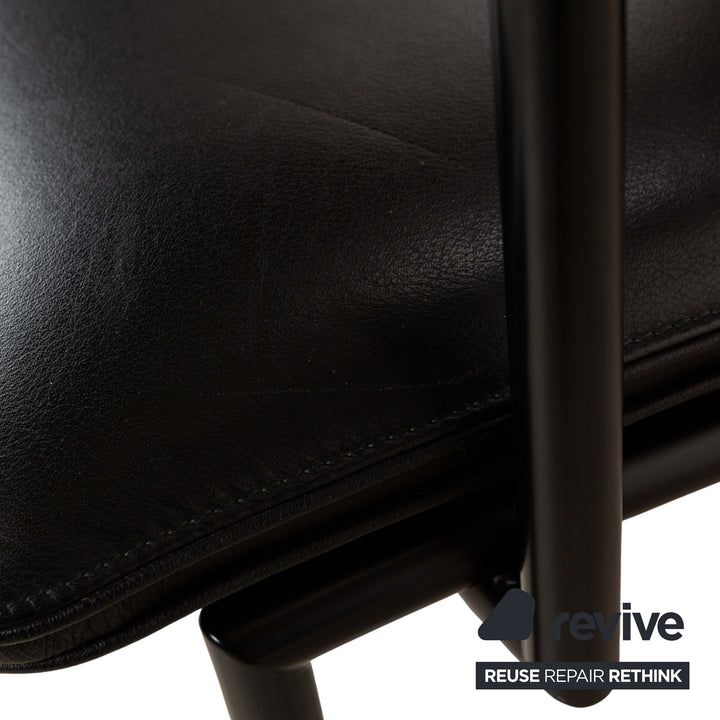 Cor Pando Leather Armchair Black