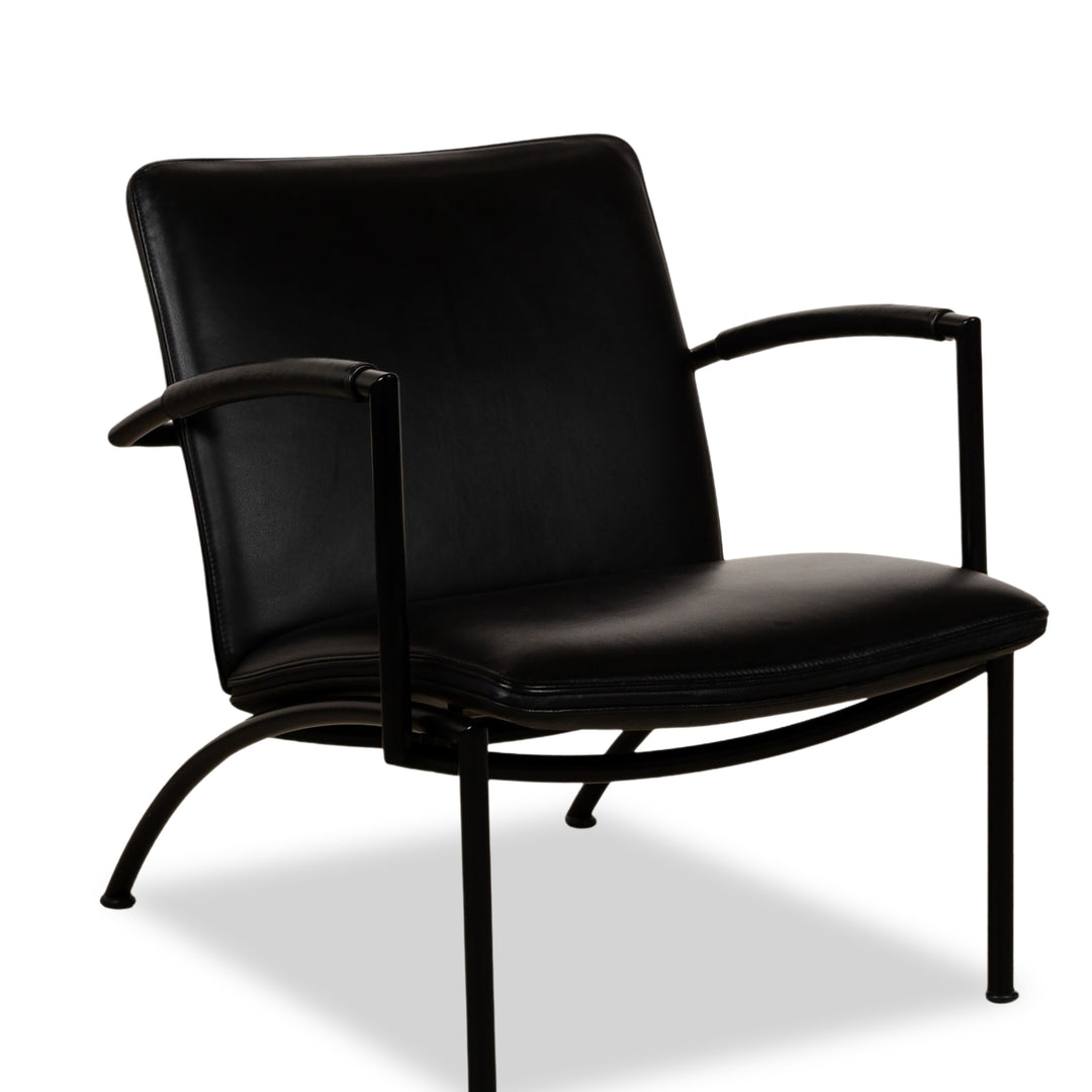 Cor Pando Leather Armchair Black