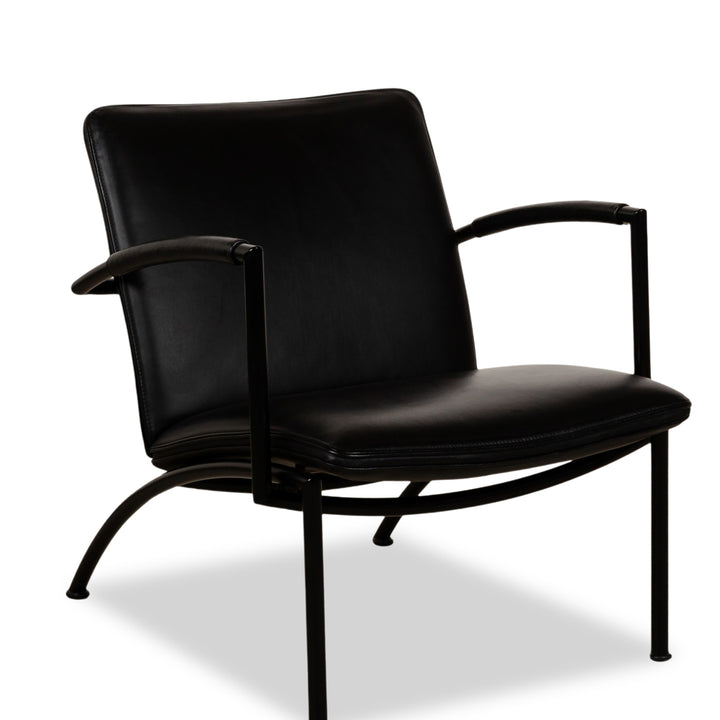 Cor Pando Leather Armchair Black