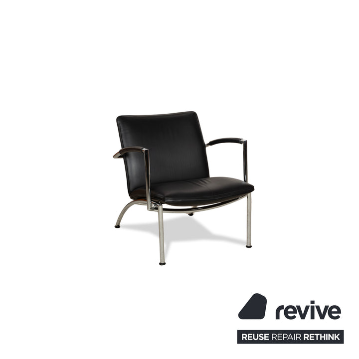 Fauteuil en cuir Cor Pando noir