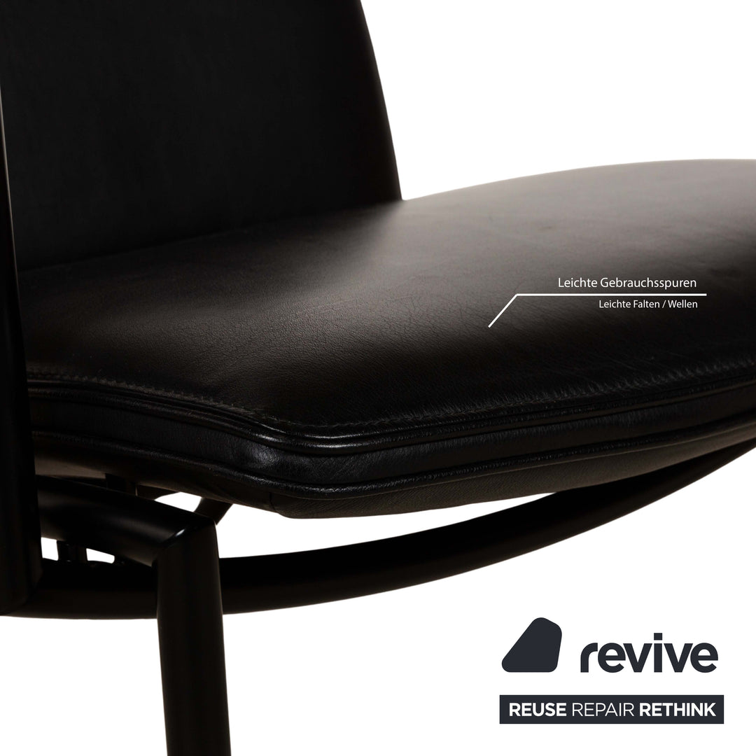 Cor Pando Leather Armchair Black