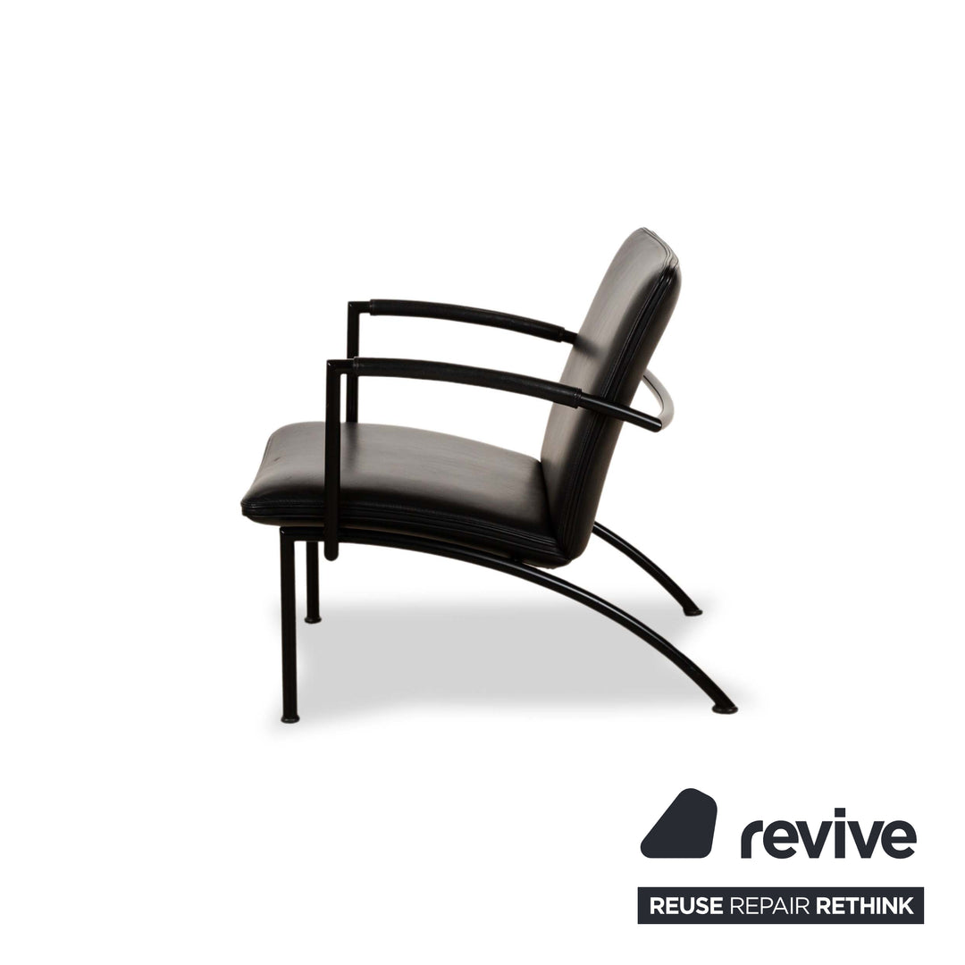 Cor Pando Leather Armchair Black