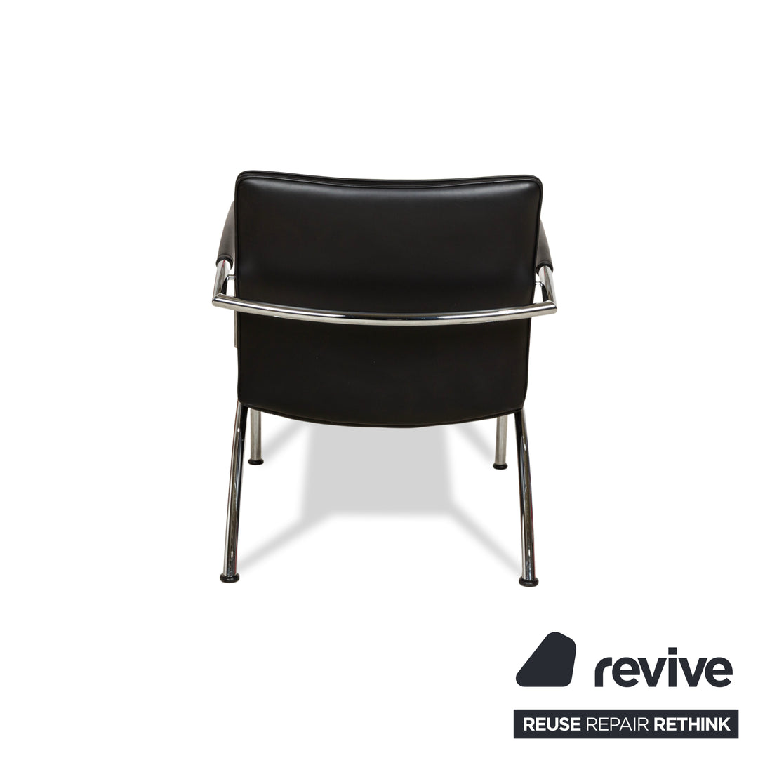 Fauteuil en cuir Cor Pando noir
