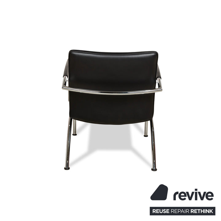 Fauteuil en cuir Cor Pando noir