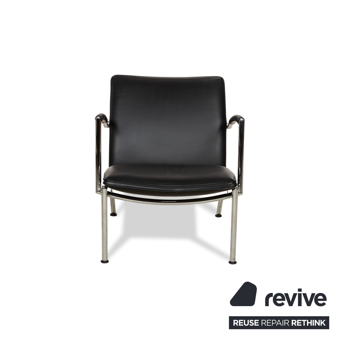 Fauteuil en cuir Cor Pando noir