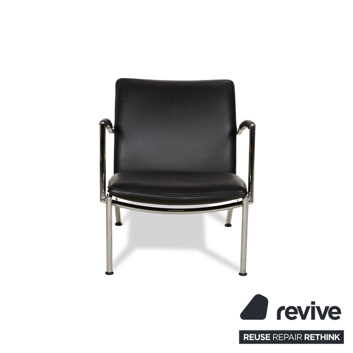 Fauteuil en cuir Cor Pando noir