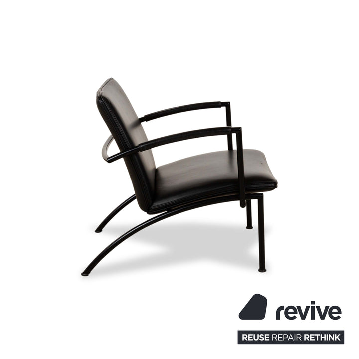 Cor Pando Leather Armchair Black