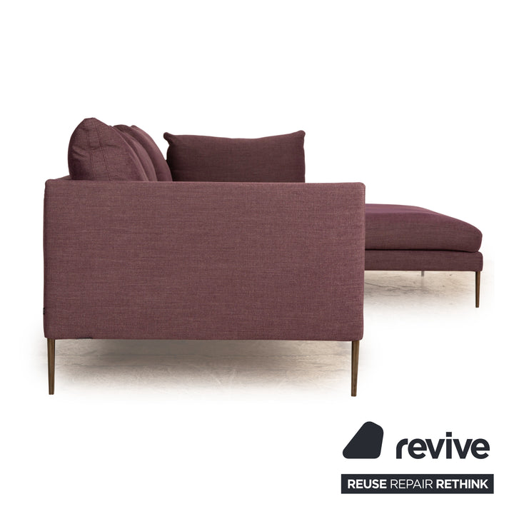 Cor Pilotis Fabric Corner Sofa Purple Recamiere Right Sofa Couch