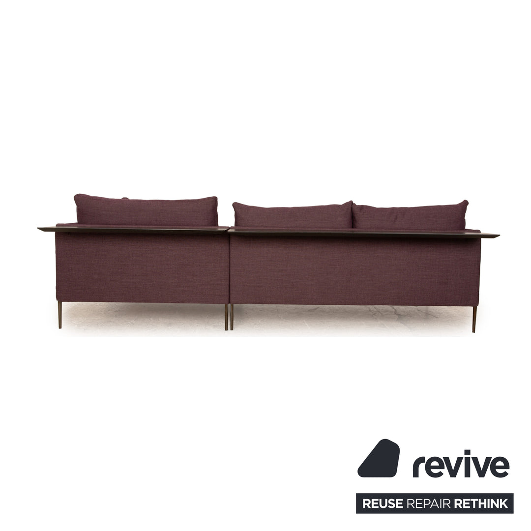 Cor Pilotis Fabric Corner Sofa Purple Recamiere Right Sofa Couch