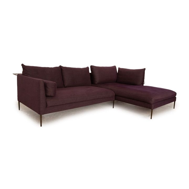 Cor Pilotis Fabric Corner Sofa Purple Recamiere Right Sofa Couch