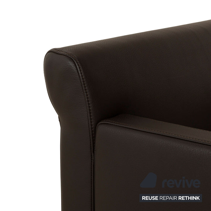 Cor Quandt leather armchair dark brown