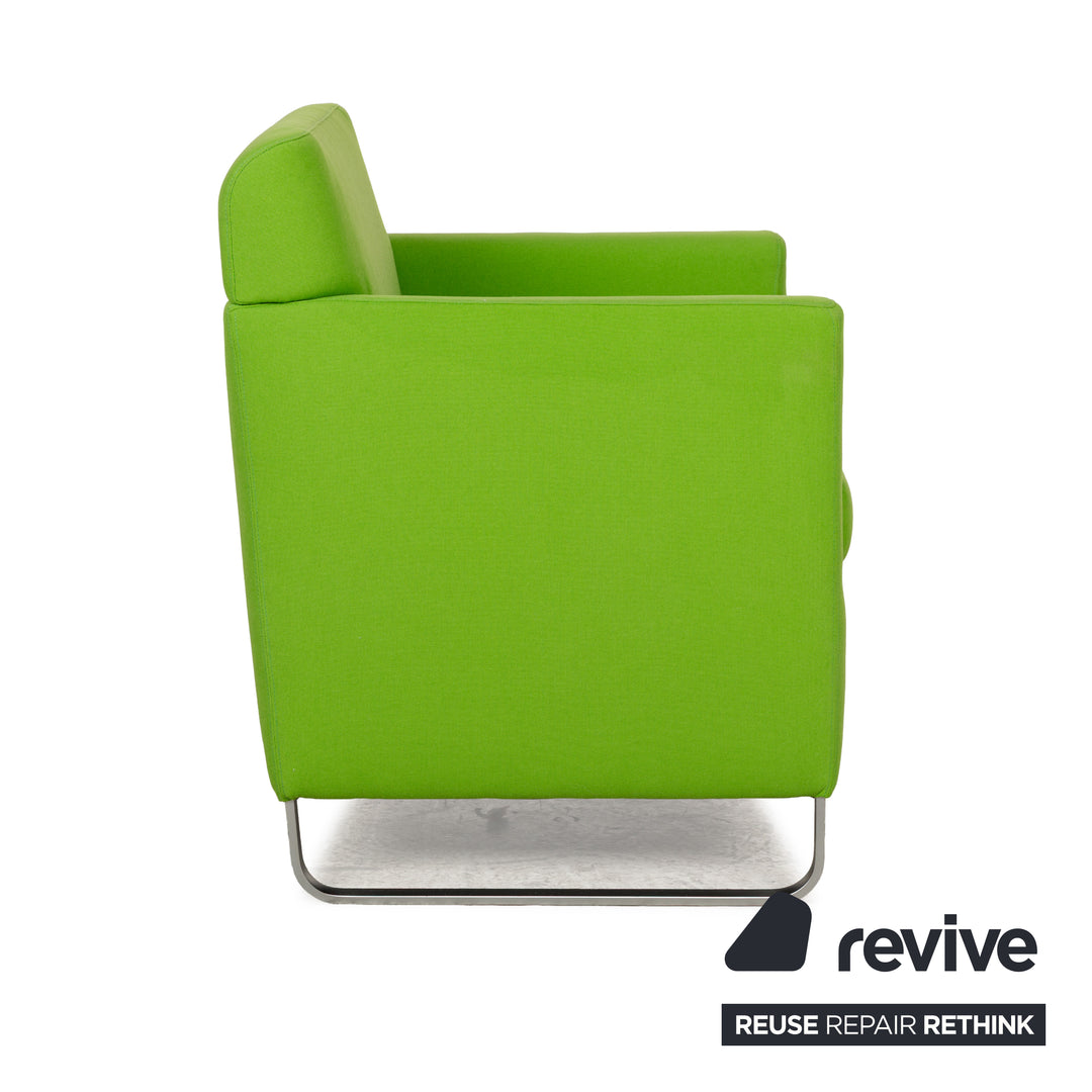 Ensemble de fauteuils en tissu Cor Quandt vert citron