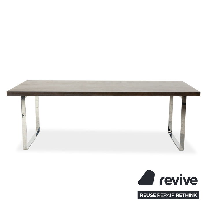 Cor Quant Holz Esstisch Dunkelbraun Chrom