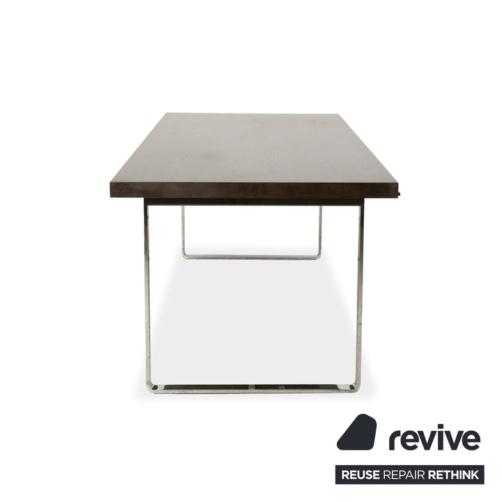 Cor Quant Holz Esstisch Dunkelbraun Chrom