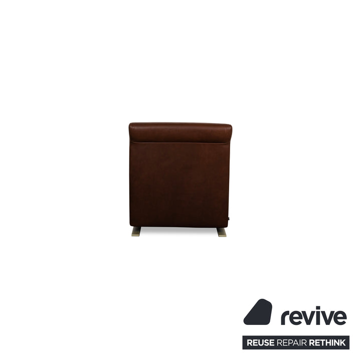 Fauteuil Cor Quant Cuir Marron Rouge