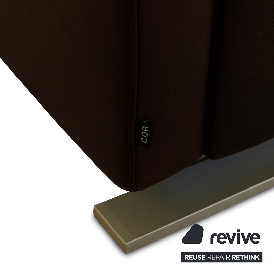 Cor Quant Leather Armchair Brown Red