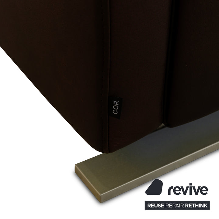 Cor Quant Leather Armchair Brown Red