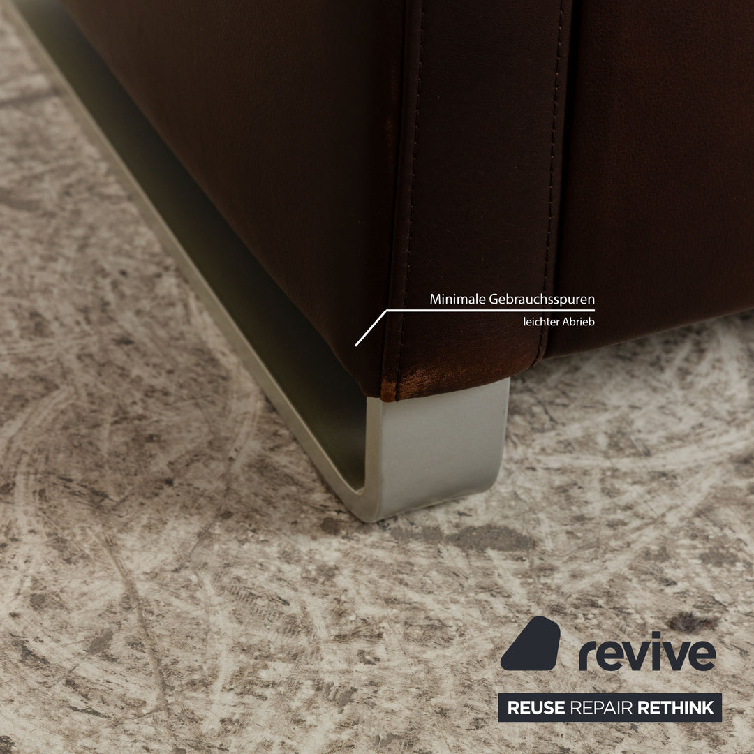 Cor Quant Leather Armchair Brown Red