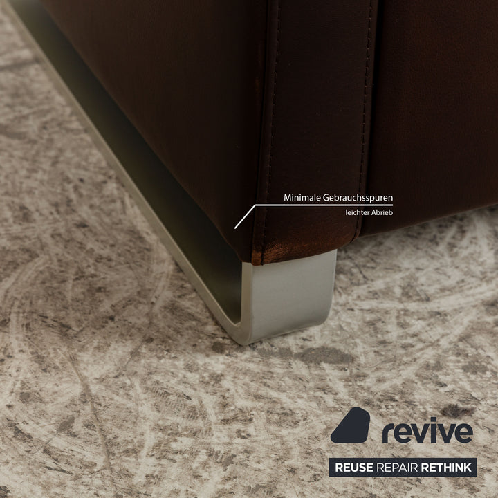 Cor Quant Leather Armchair Brown Red