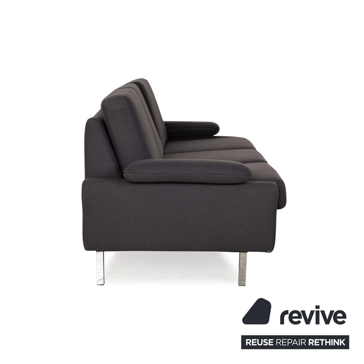 Cor Sedia Stoff Sofa Garnitur Grau Dreisitzer Zweisitzer