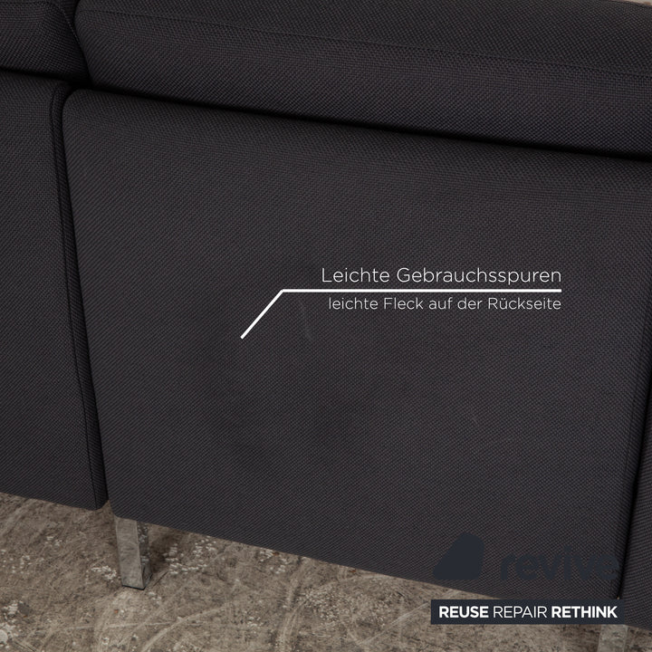 Cor Sedia Stoff Sofa Garnitur Grau Dreisitzer Zweisitzer